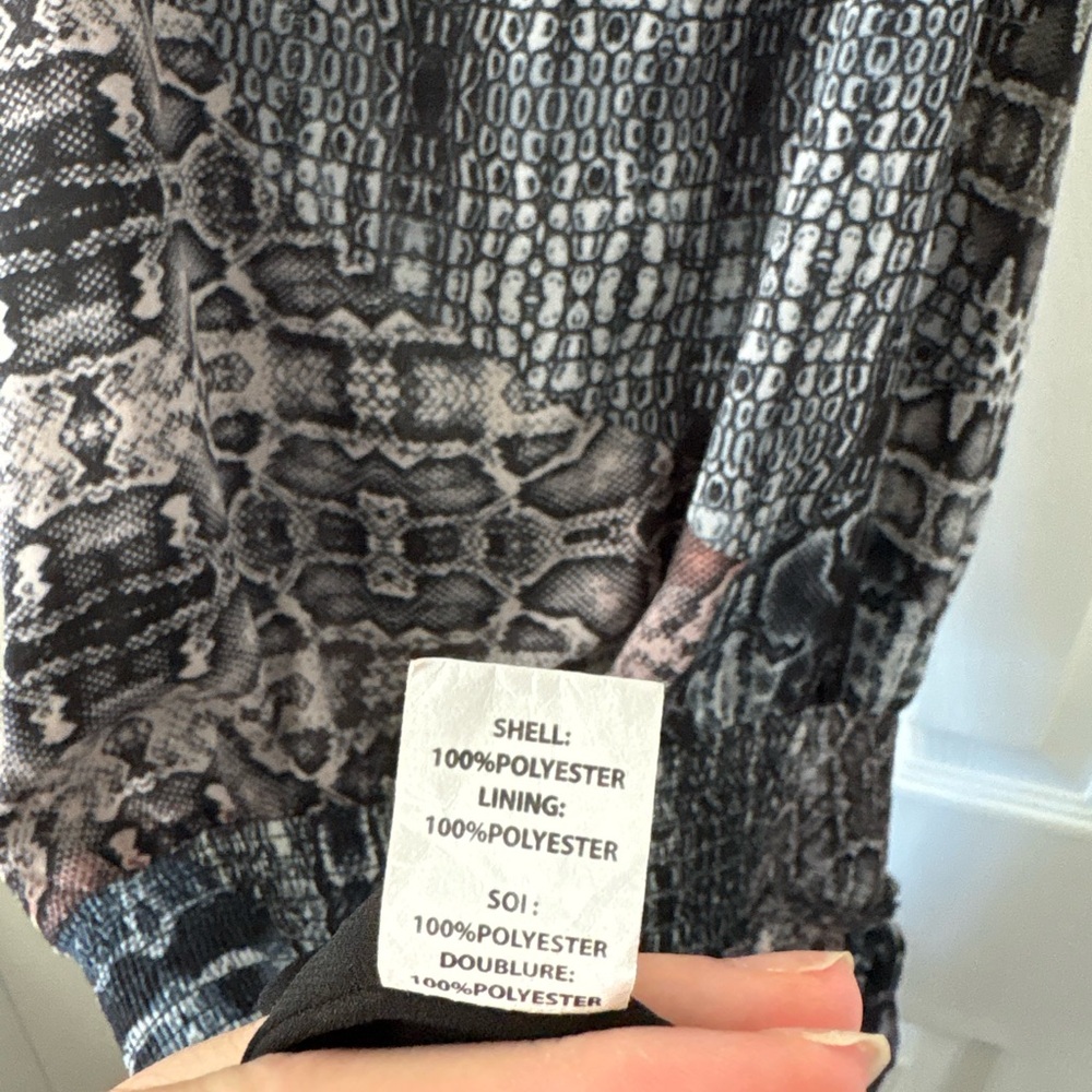 Ramy Brook Monae Python Houndstooth Print Mini Si… - image 7